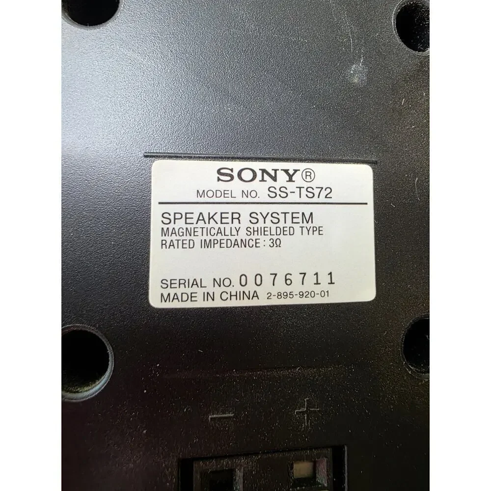 Sony SS-TS72‎  R&L Surround Sound System Home Theater B3